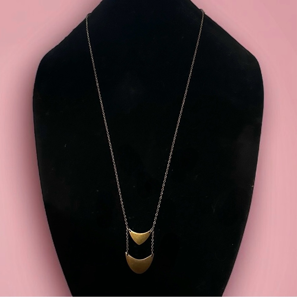 Amano Studio brass tone geometric necklace